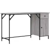 Syfax Scrivania Computer Grigio Sonoma 131x48x75 cm Legno Multistrato