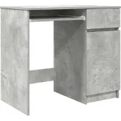 Syfax Scrivania Grigio Cemento 86x49x76 cm in Legno Multistrato