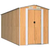 Syfax Capanno Giardino Marrone Chiaro 192x440x223 cm Acciaio Zincato
