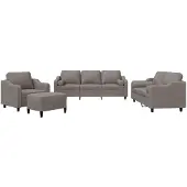 Syfax Set Divani 4 pz con Cuscini Tortora in Tessuto