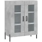 Syfax Credenza Grigio Cemento 69,5x34x90 cm in Legno Multistrato