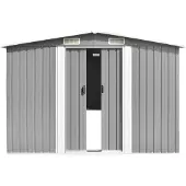 Syfax Casetta da Giardino 257x580x181 cm in Metallo Grigio