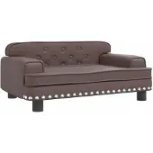 Syfax Divano per Bambini Marrone 70x45x30 cm in Pelle finta