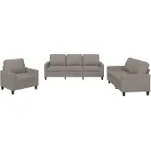 vidaXL Set di divani 3 pezzi con cuscini in tessuto Taupe