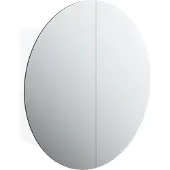 Syfax Armadio da Bagno con Specchio Rotondo e LED Bianco 47x47x17,5cm