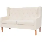 Syfax Set Divani 2 pz in Tessuto Bianco Crema
