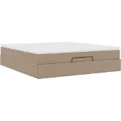 Syfax Struttura Letto Pouf con Materasso 160x200 cm Pelle finta
