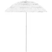 Syfax Ombrellone da Spiaggia Hawaii Bianco 180 cm