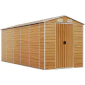 Syfax Capanno Giardino Marrone Chiaro 191x470x198cm Acciaio Zincato