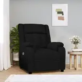 Prolenta Maison Exclusive - Poltrona relax elettrica in tessuto nero