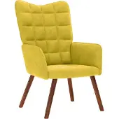 Syfax Poltrona Relax Giallo in Velluto