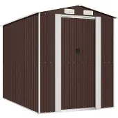 Syfax Capanno da Giardino Marrone Scuro 192x274x223cm Acciaio Zincato