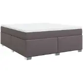 Syfax Giroletto a Molle con Materasso Grgio 180x200 cm in Pelle finta