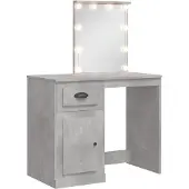 Syfax Toeletta con Luci LED Grigio Cemento 90x42x132,5 cm