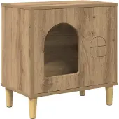 Syfax Casa per Gatti Rovere Artigianale 51 x 30 x 52 cm