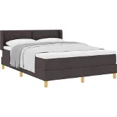 Syfax Letto a molle Marrone Scuro 200 x 160 cm Poliestere