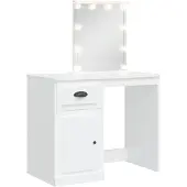 Syfax Toeletta con Luci LED Bianca 90x42x132,5 cm