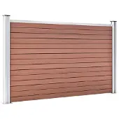vidaXL Recinzione da giardino WPC 526x106 cm Marrone