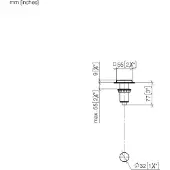 Dornbracht Bouton de commande Air Switch, rosace carrée, 10714970-28, 10714970-28