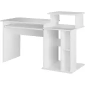 Vicco Scrivania con ripiani Jan Bianco 130 x 55 cm, Model 36715