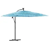 Syfax Ombrellone Giardino con Palo in Acciaio Blu 269x269x235 cm