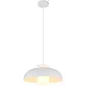 Globo Lampada a sospensione Lowe, bianco opaco, Ø 38 cm, metallo