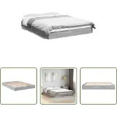 The Living Store Giroletto grigio Sonoma 140x200 cm in materiale ligneo