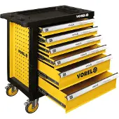 VOREL Armadio da officina mobile 6 cassetti