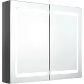 Syfax Mobiletto per specchio da bagno Grigio brillante