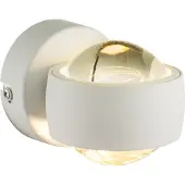 Globo Applique a LED Randi compatta, bianca