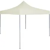 Syfax Gazebo Professionale Pieghevole 2x2 m in Acciaio Crema
