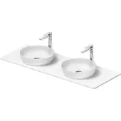 Duravit Sivida double lavabo Set rond incl. console 1350x500x123mm, 2680163200, 2680163200