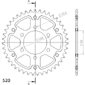 Supersprox Pignone Posteriore Stealth 43d Rst478x43gld