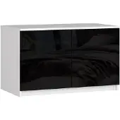 Akord Nadstavka guardaroba S90 2D 2 ripiani nero lucido
