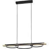 Eglo BOYAL, nero, marrone, acciaio, legno, universale, IP20, II, LED