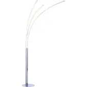 JUST LIGHT Piantana LED Maja, 3 luci cromo