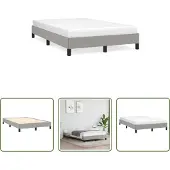 The Living Store Struttura letto grigio chiaro 120x190 cm in tessuto
