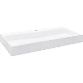 Syfax Lavandino 100x46x11 cm Blocco in Marmo/Minerale Bianco