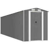 Syfax Capanno da Giardino Grigio Chiaro 192x772x223cm Acciaio Zincato