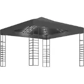 Syfax Gazebo da Giardino con Luci LED a Stringa 3x3 m Antracite