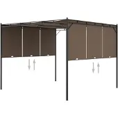 Syfax Gazebo da Giardino con Tenda Laterale 3x3x2,25 m Talpa