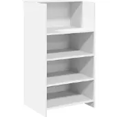 Syfax Scrivania per Reception Bianca 55x50x103,5 cm in Legno Massello