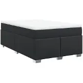 Syfax Giroletto a Molle con Materasso Nero 120x200 cm in Pelle finta
