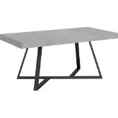Ityhome - Tavolo allungabile 180/440x90 cm Booster cemento gambe antracite