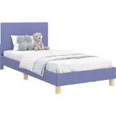 Syfax Struttura letto bambini con testata Blu jeans 90 x 190 cm