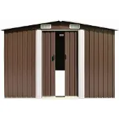 Syfax Casetta da Giardino 257x489x181 cm in Metallo Marrone