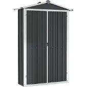 Syfax Capanno da Giardino Antracite 116x45x175cm in Acciaio Zincato