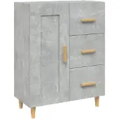 Syfax Credenza Grigio Cemento 69,5x34x90 cm in Legno Multistrato