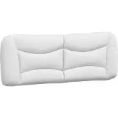 vidaXL Cuscino per testiera bianco 140 cm in Pelle finta
