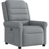 Syfax Poltrona Reclinabile in Tessuto Grigio Chiaro